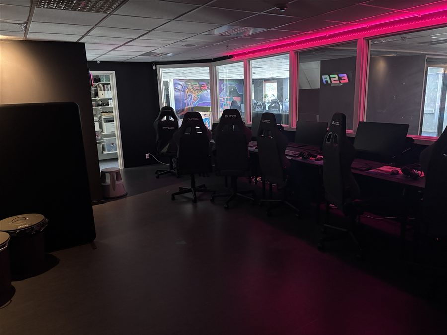 Gaming stations in E-Sports Academy's gaming centre